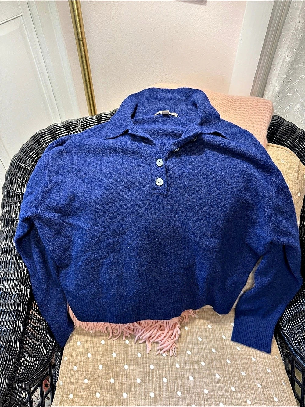 J.Crew Blue Polo Sweater Size Medium